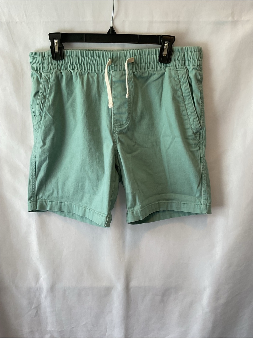 Plugg Men's Light Mint Cargo Shorts with White Drawstring